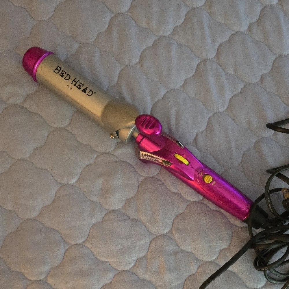 BedHead Pink and Silver Curling Iron